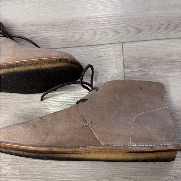 YSL Slp Desert Chukka Suede Leather Boots Sz 40.5 Mens US 7.5 Tan Classic Travel main image 4